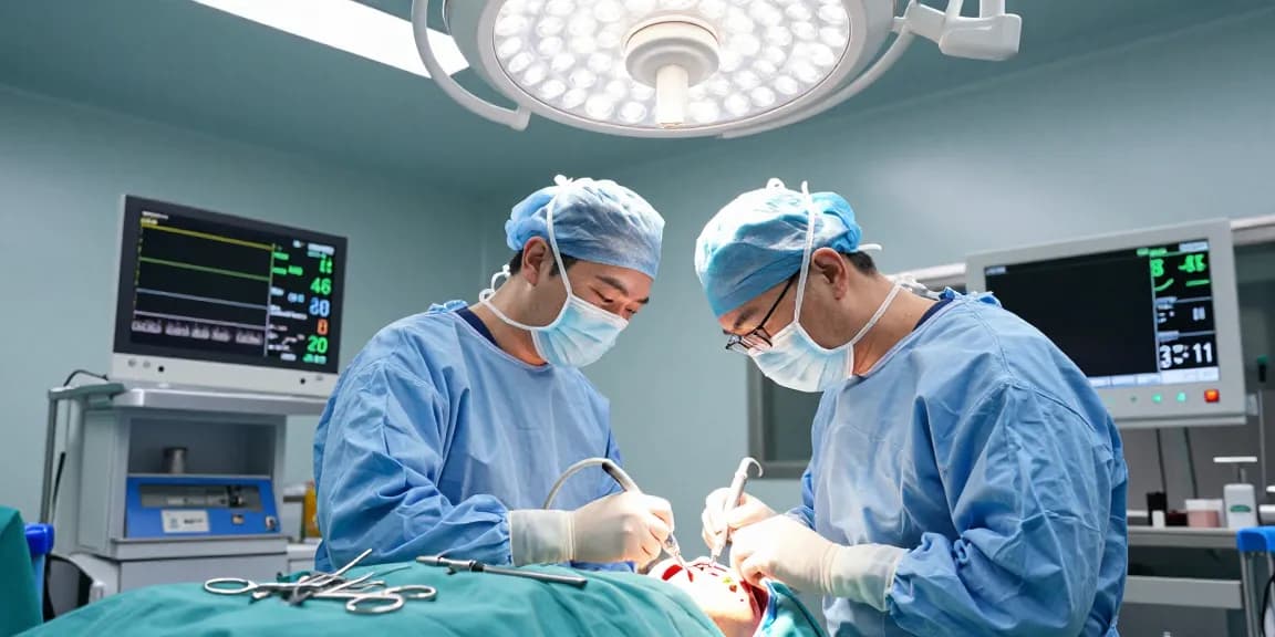 Cranial Neurosurgery procedure showcasing a skilled surgeon and focused team in an operating room.