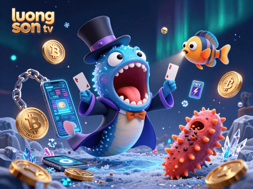Experience the vibrant action of luong son tv with a magical underwater gambling scene featuring unique characters.