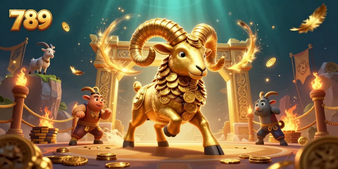Bet on thrilling 789 gaming moments with the golden ram charging at the casino gates.