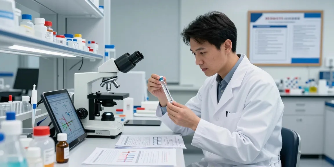 Retatrutide peptide Canada research in a laboratory showcasing scientific collaboration and study.