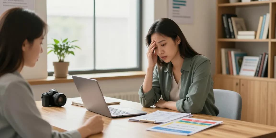 client receiving support from credit-consolidation.ca in a calming financial counseling office