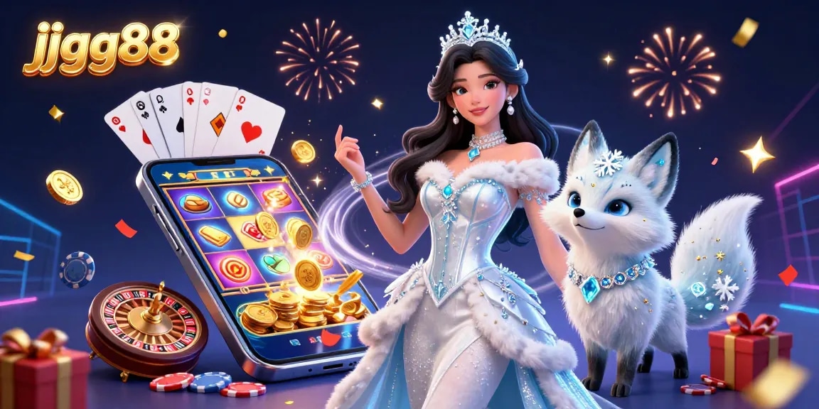 Spin the reels at jjgg88 with captivating visuals and engaging game elements in this dynamic 3D scene.