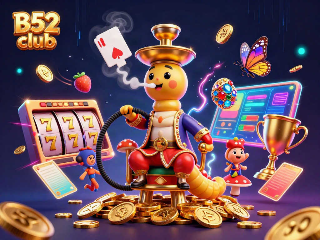 Engage in thrilling gameplay at B52 club with vibrant slot machines and dynamic casino elements.