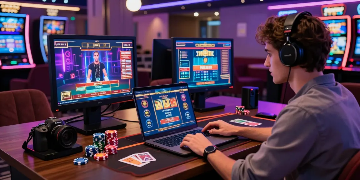 Engaging player at https://hitclub3.io/ in a modern casino environment showcasing vibrant gaming and atmosphere.
