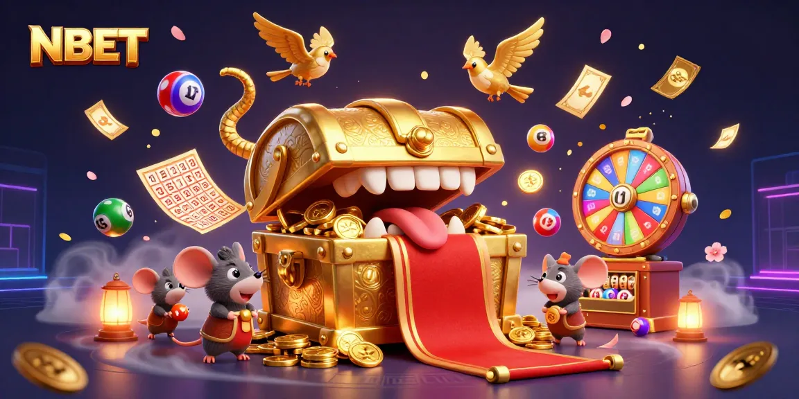 NBET captives treasure hunters with a vibrant 3D illustration of riches and exciting gaming elements.
