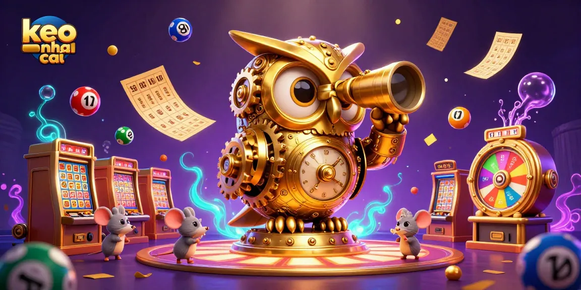 Engage with keo nha cai through this vibrant 3D casino scene showcasing dynamic lottery elements.