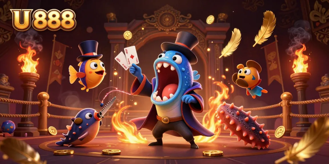Experience thrilling action in U 888 with a 3D deep-sea scene showcasing a magical performance.