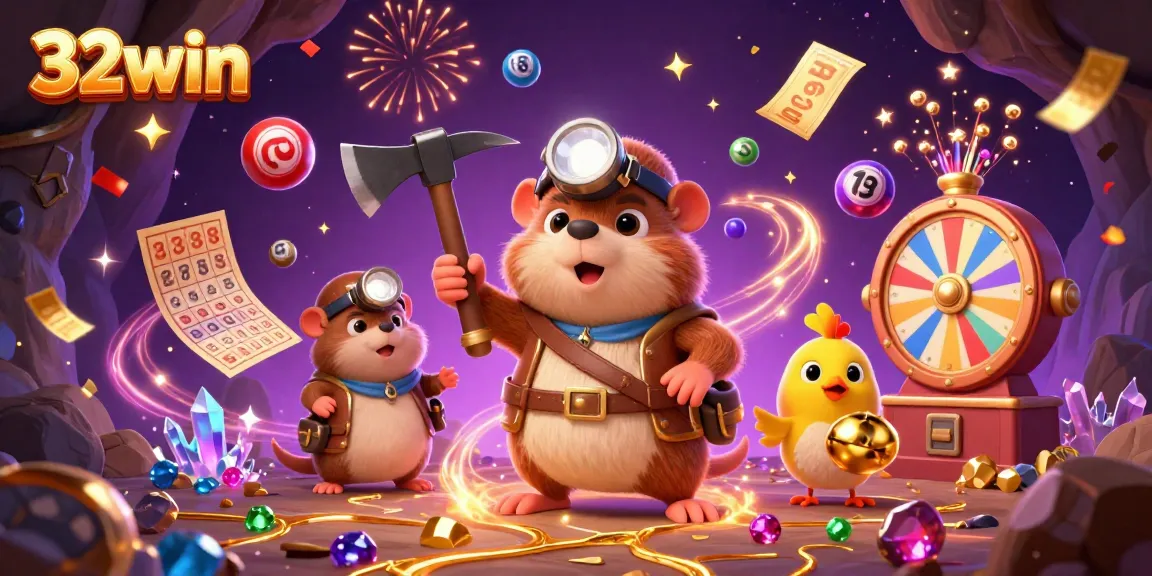 Engage with 32win's vibrant gaming world featuring dynamic characters and exciting gambling elements.