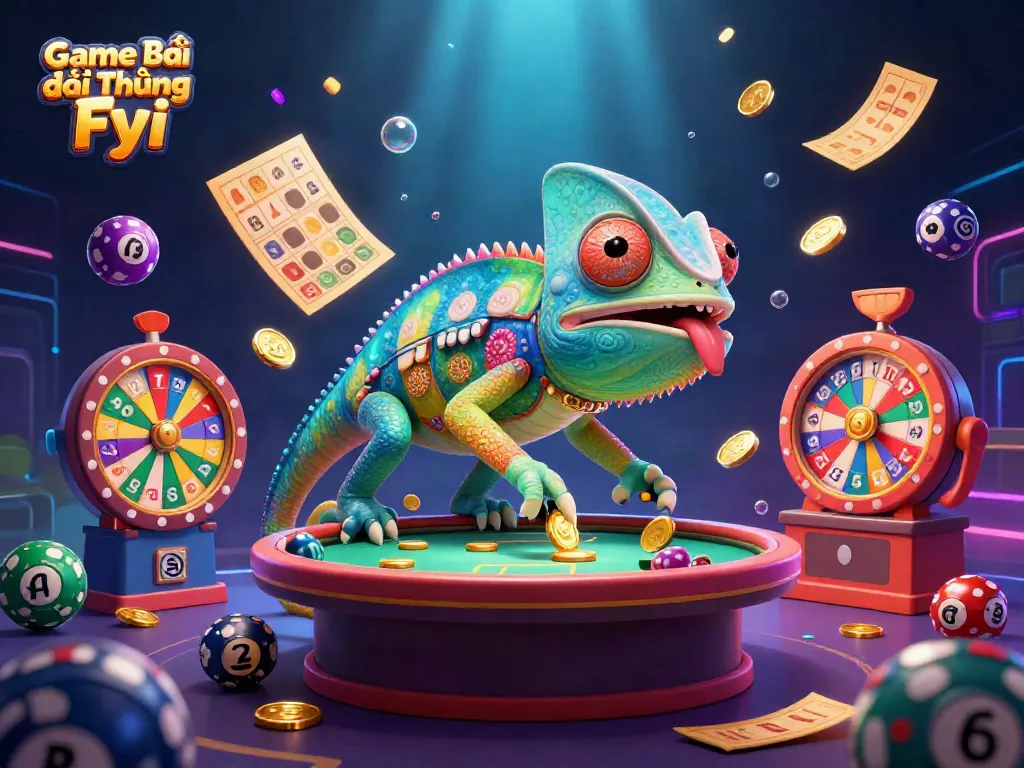 Win exciting prizes with immersive gameplay at Game Bài Đổi Thưởng Fyi, featuring vibrant lottery elements.