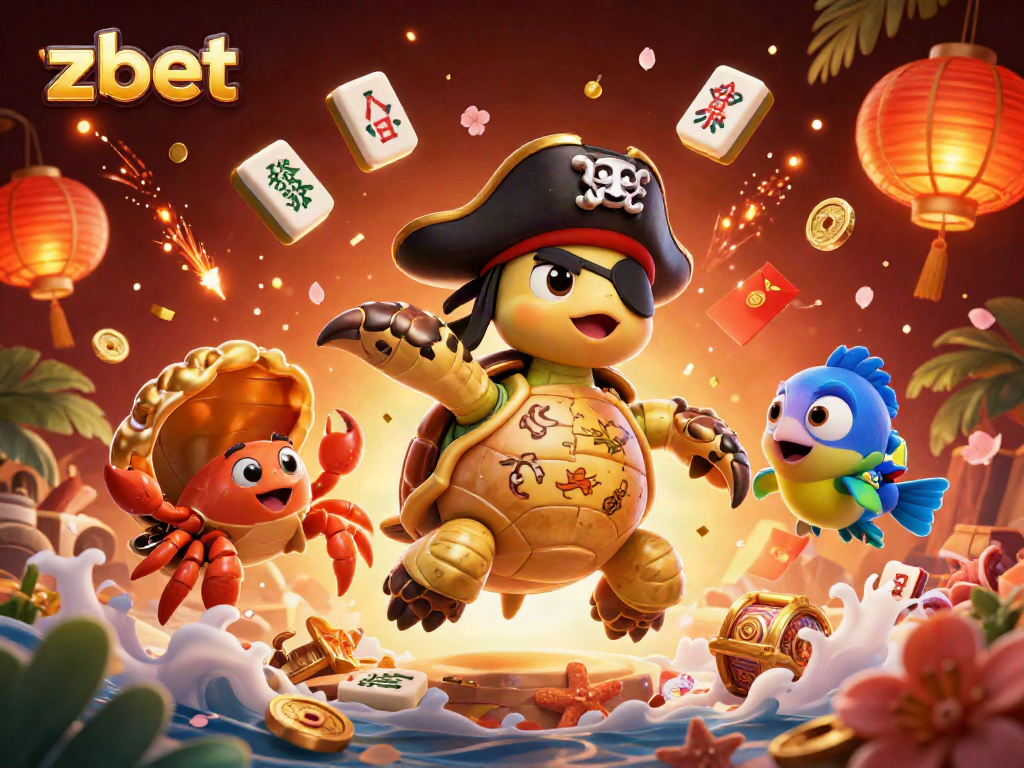 Explore exciting prizes at ZBET casino with vibrant characters and festive decorations in this engaging illustration.