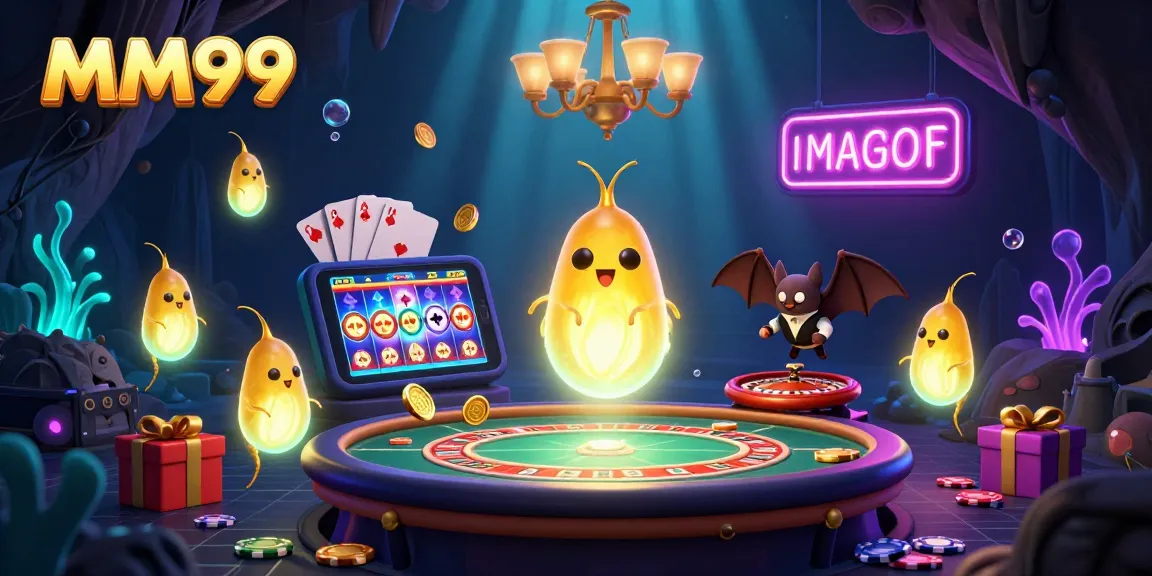 Experience MM99 excitement with glowworms lighting a cave casino, enhancing your gaming adventure!