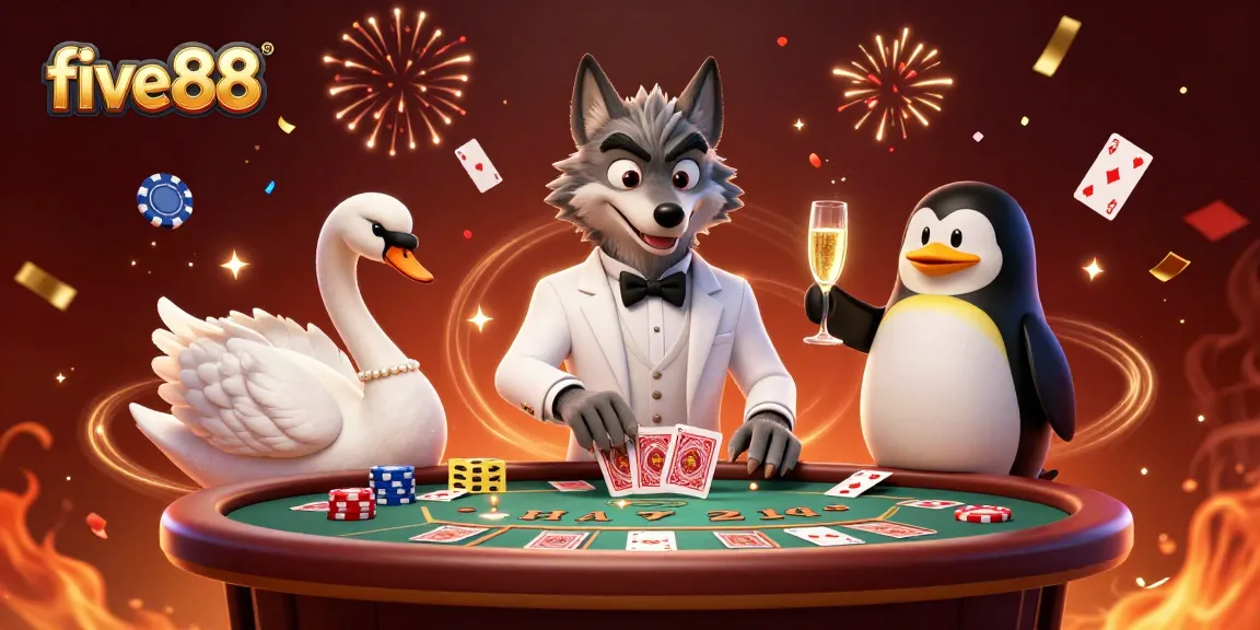 Engage with five88 for thrilling baccarat and card games, featuring vibrant 3D characters.
