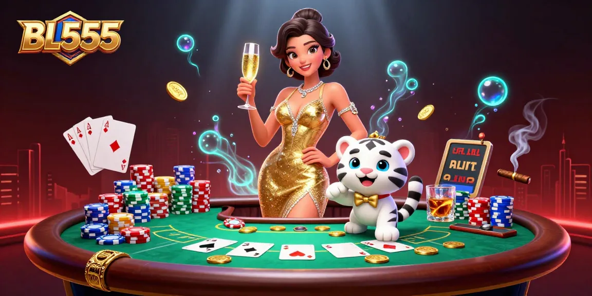 Experience the excitement with BL555 at this vibrant casino scene, featuring dynamic characters and rich details.
