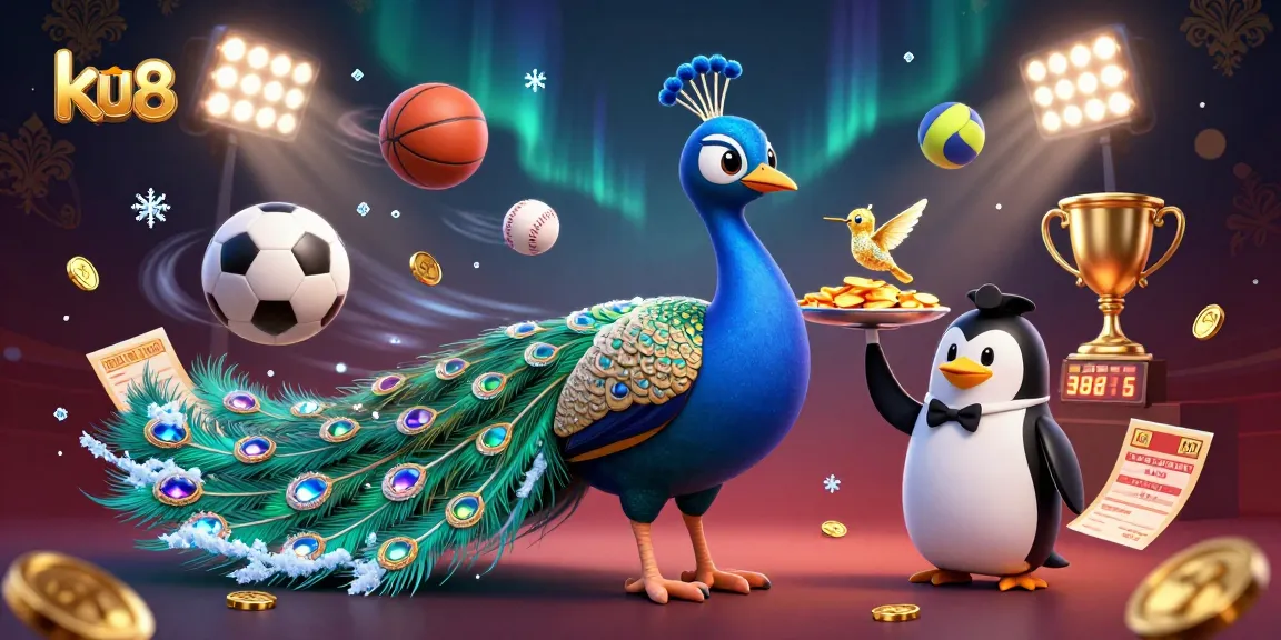 Bet on ku88 with vibrant 3D sports betting illustration showcasing dynamic betting elements.
