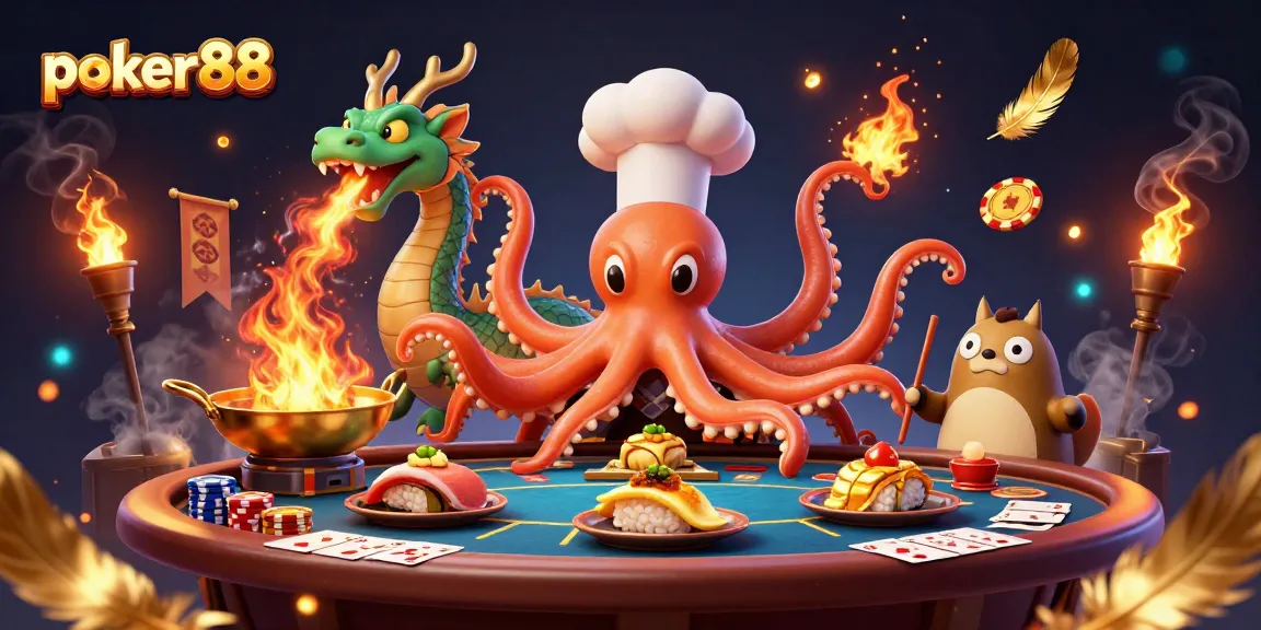 Engage in thrilling poker88 action with vibrant characters and dynamic casino elements.