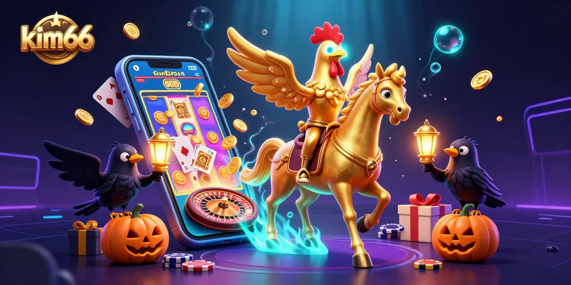 Experience the thrill of winning at kim66 with a spectacular casino-themed scene.