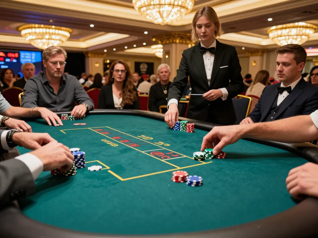 Engaged players at a dynamic poker table experiencing gg88live excitement in a luxurious casino.