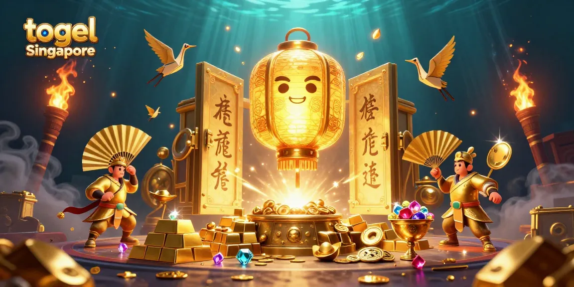 Engage with togel Singapore strategies amidst a vibrant night market casino scene with golden elements.