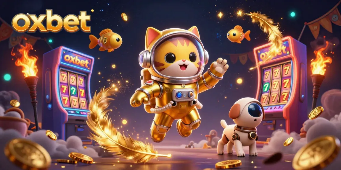 Bet on excitement with oxbet in this vibrant, immersive casino-themed 3D illustration.