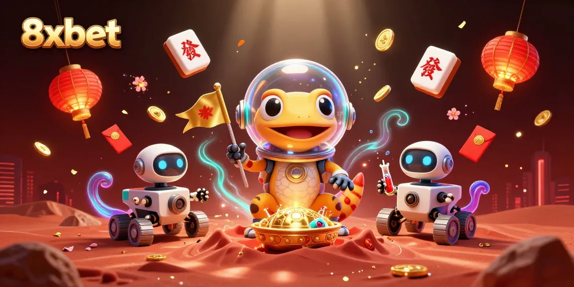 Experience thrilling casino adventures with 8xbet in a vibrant Martian atmosphere.