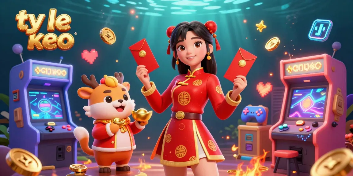 Bet on ty le keo with a vibrant Lunar New Year scene featuring dynamic gaming elements.
