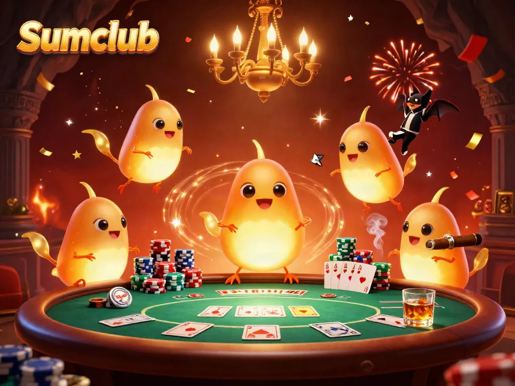 Sumclub illuminates an engaging cave casino with glowworms and vibrant poker elements.