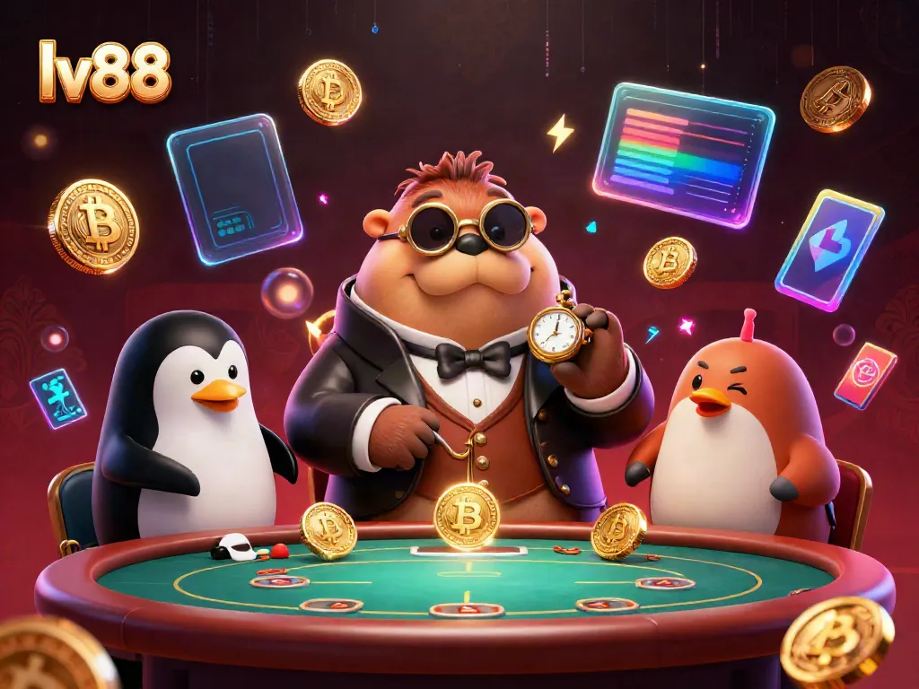 Players enjoy sophisticated gambling at lv88 with whimsical underwater characters and crypto elements.