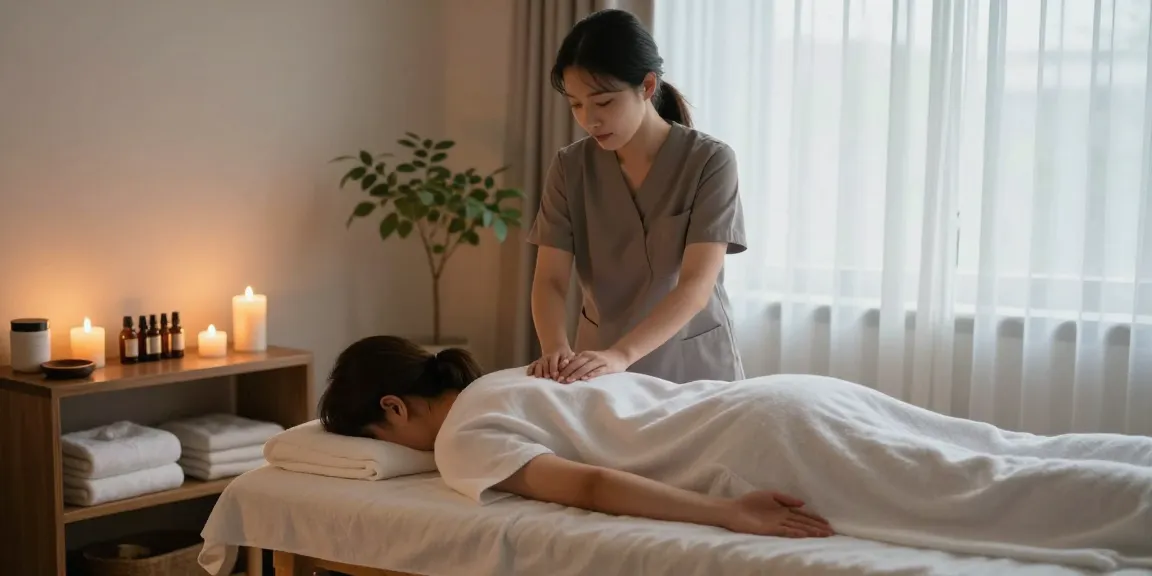 Experience the calming 강서구출장마사지 in a serene home spa environment with soothing elements.