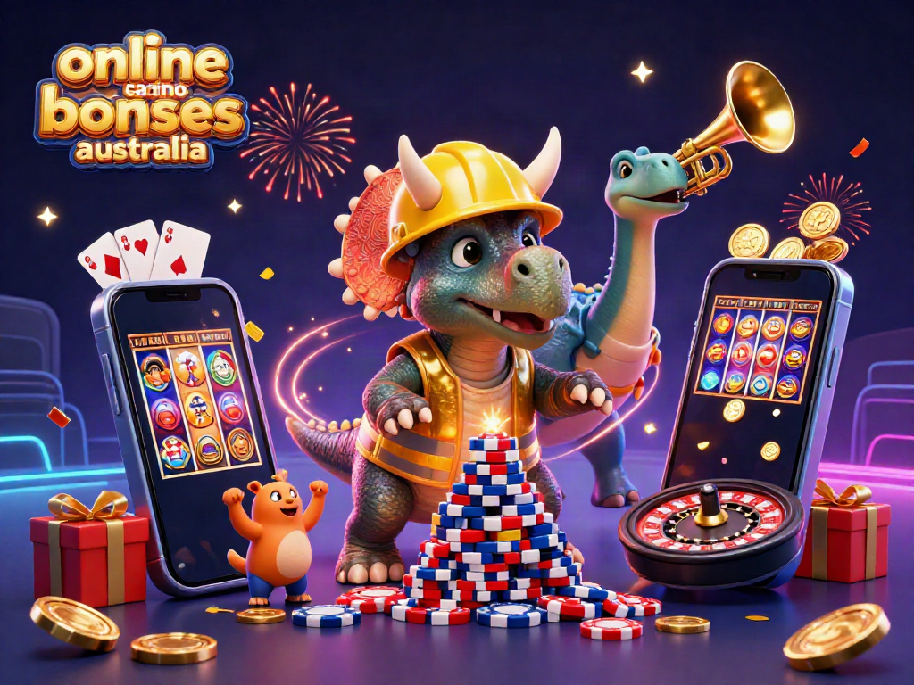 Celebrate with top online casino bonuses Australia through vibrant gaming illustrations, showcasing excitement and rewards.