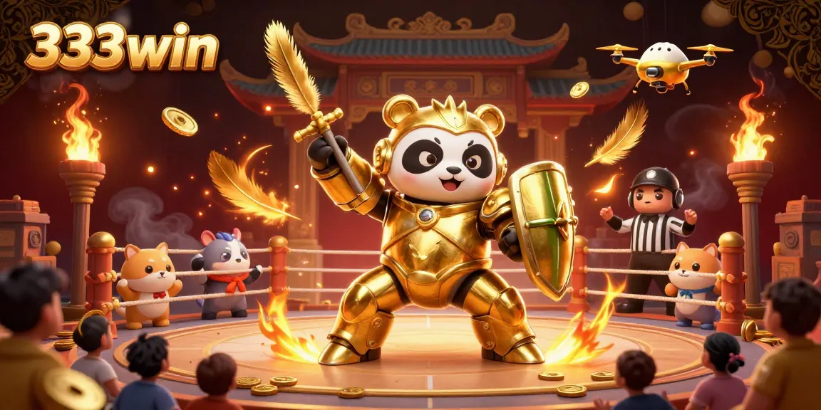 Engage in exciting challenges at 333win's vibrant 3D casino arena filled with dynamic elements.