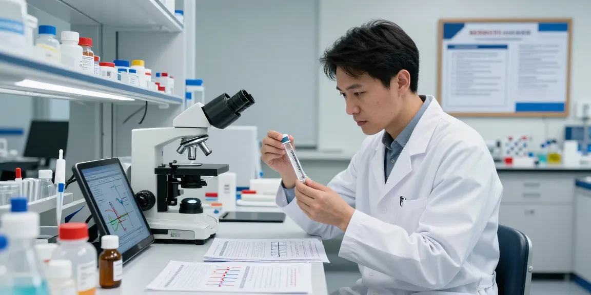 Retatrutide peptide Canada research in a laboratory showcasing scientific collaboration and study.