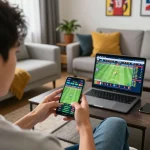 Betting on sports via smartphone at home shows the excitement and strategy of 78wingo.