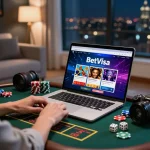 Experience hassle-free BetVisa login for online gaming with vibrant casino visuals.