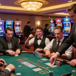 Engage in thrilling blackjack at sunwin casino with players and dealers immersed in the game
