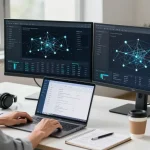 快連網路優化專家在現代工作空間中使用先進工具分析性能數據