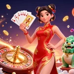 Engage with the cricket exchange live score through an immersive and dynamic casino-themed illustration, highlighting exciting elements.