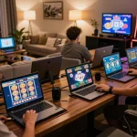 Engaged players enjoying various games online while exploring highpointawards features in a cozy setting