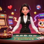 Experience SC88's luxurious baccarat and casino thrill with dealers and vibrant gaming elements.