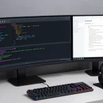 GI8EE software development workspace with modern tech setup and coding tools.