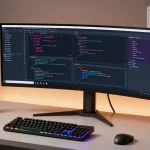 GO8 digital platform showcasing advanced coding and software development in a modern workspace.