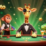 Experience the thrill of situs toto slots with a vibrant casino scene featuring unique characters.