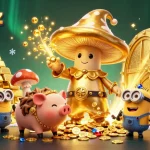 Experience the magic of qs88zz as the wizard transforms everything to gold among treasures!