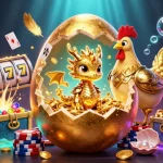 KO66 reveals golden dragon protecting poker chips in a vibrant casino scene.