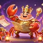 Experience go-99’s colorful lottery fun with a vibrant crab emperor and treasure map.
