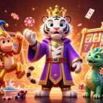 Xo88's vibrant casino celebration scene with cartoon characters and classic gaming elements.