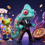 Engage in thrilling games with Fabet's vibrant casino scene featuring colorful gaming elements.