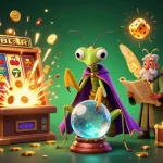 Spin the reels with debet2026 in a vibrant casino illustration featuring winning elements.