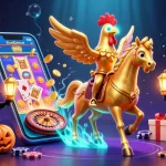 Experience the thrill of winning at kim66 with a spectacular casino-themed scene.