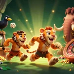 Win big at C168 with a vibrant 3D casino scene featuring unique characters and lively gaming elements.