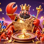 Win big at 88m with a colorful 3D casino scene featuring a golden crab and vibrant game elements.